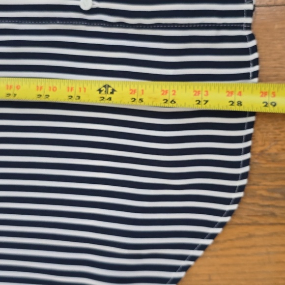 LIZ CLAIBORNE WOMENS PLUS PETITE NAVY/WHITE STRIPES LONG SLEEVE BLOUSE SIZE PXXL - Picture 12 of 14